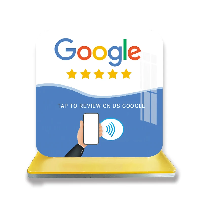 Google Review Sign NFC Acrylic Stand for Social Media Signs REVIEW US ON GOOGLE Beauty Salon Business Decors