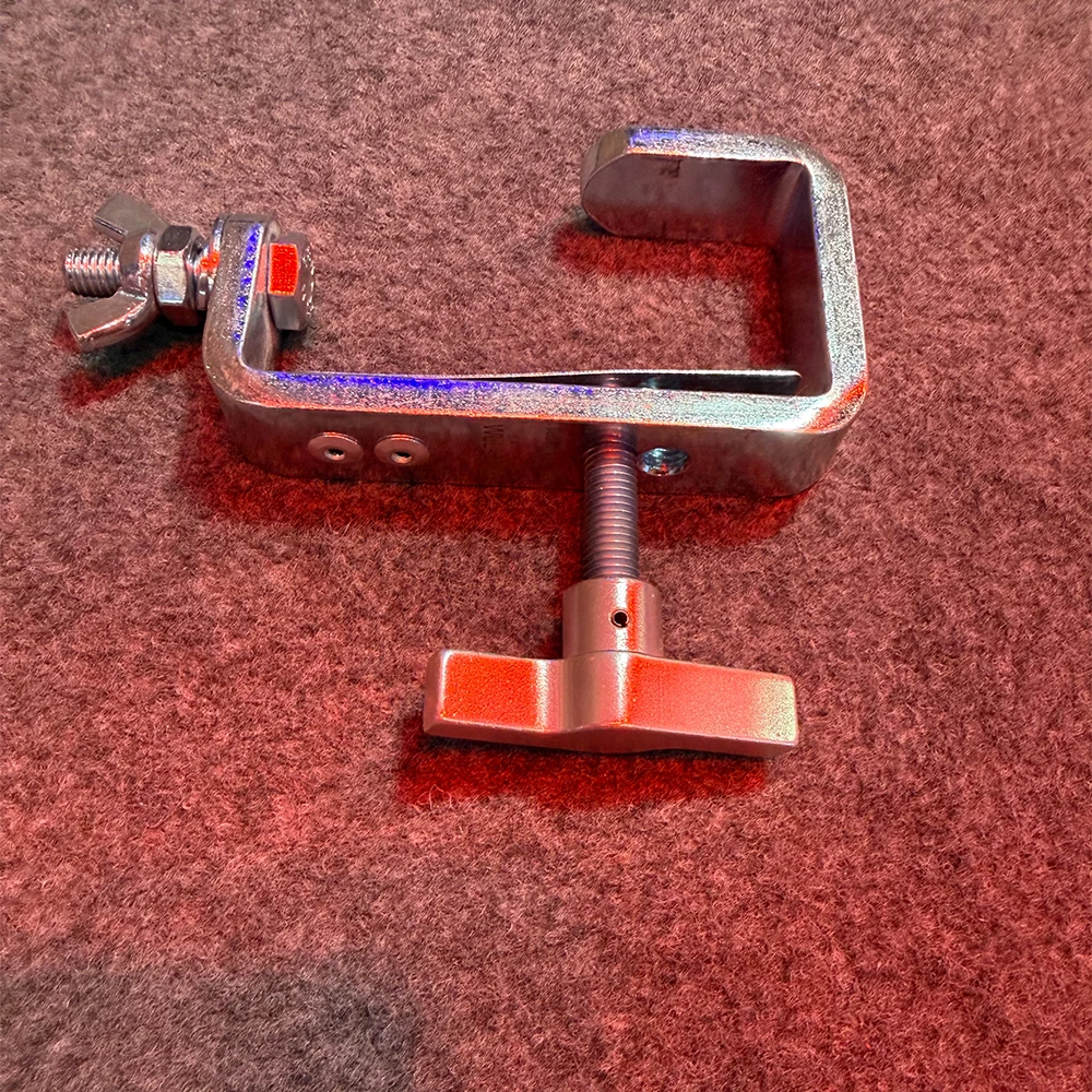 6pcs Square Tube Specific C Type Clamp, Quick Lock LED Display Hook with M10 Bolt for Stage Rigging