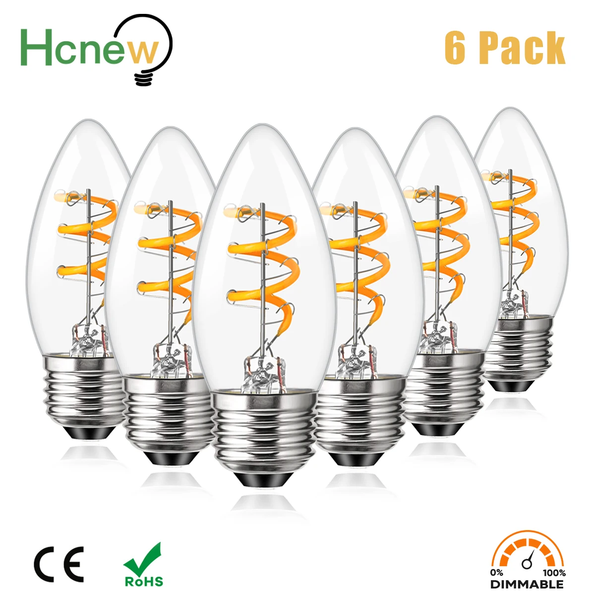 

Candle C35 Led Bulb E27 Retro Dimmable 3W 220V E26 110V Warm White Vintage Pendant Spiral Filament Lamp Indoor Light Decoration