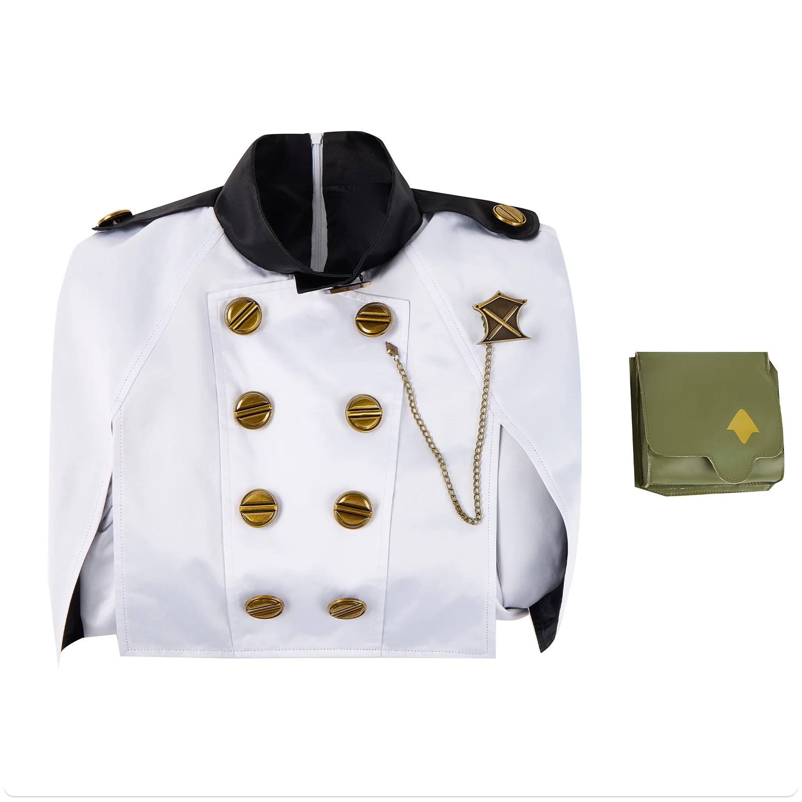 Disfraz de Cosplay de Anime Nael para hombre, bata blanca con bolsa de cintura, uniforme de Halloween, traje de fiesta de Carnaval