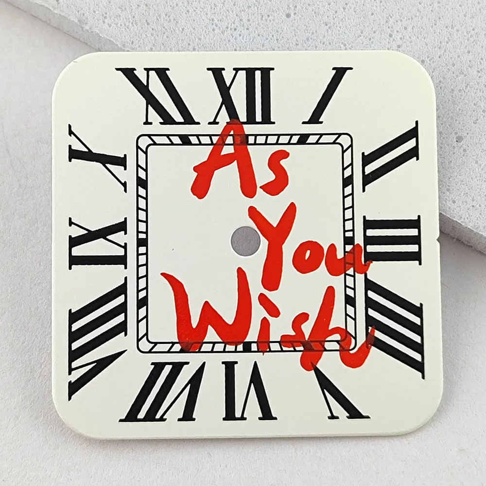 قرص NH35 مربع قرص أرقام رومانية مناسب لاستبدال ساعة الحركة NH35 ومؤشر قرص الأجزاء