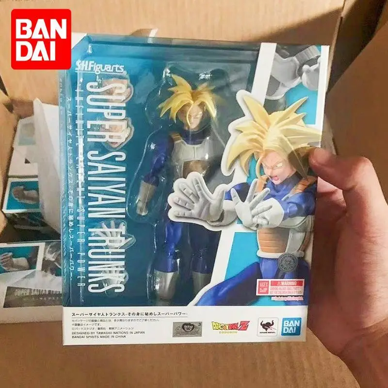 

In Stock Bandai S.h.figuarts Shf Dragon Ball Battle Clothes Trunks Infinite Latent Super Power Action Figure Toy Xmas Gift Toy