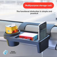 Adjustable Car Tray Table for Multifunctional Storage of Water Cups, Mobile Phones, Car Keys and Cigarette Boxes