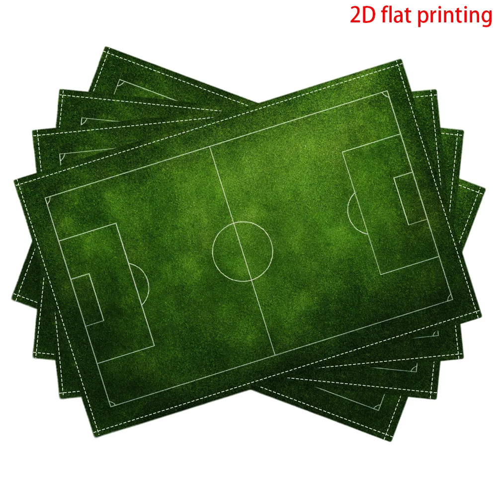 2D Football Field Placemats Heat Resistant Table Mats Dining Table Great Practical Gift Choice Football Fans and Themed Parties