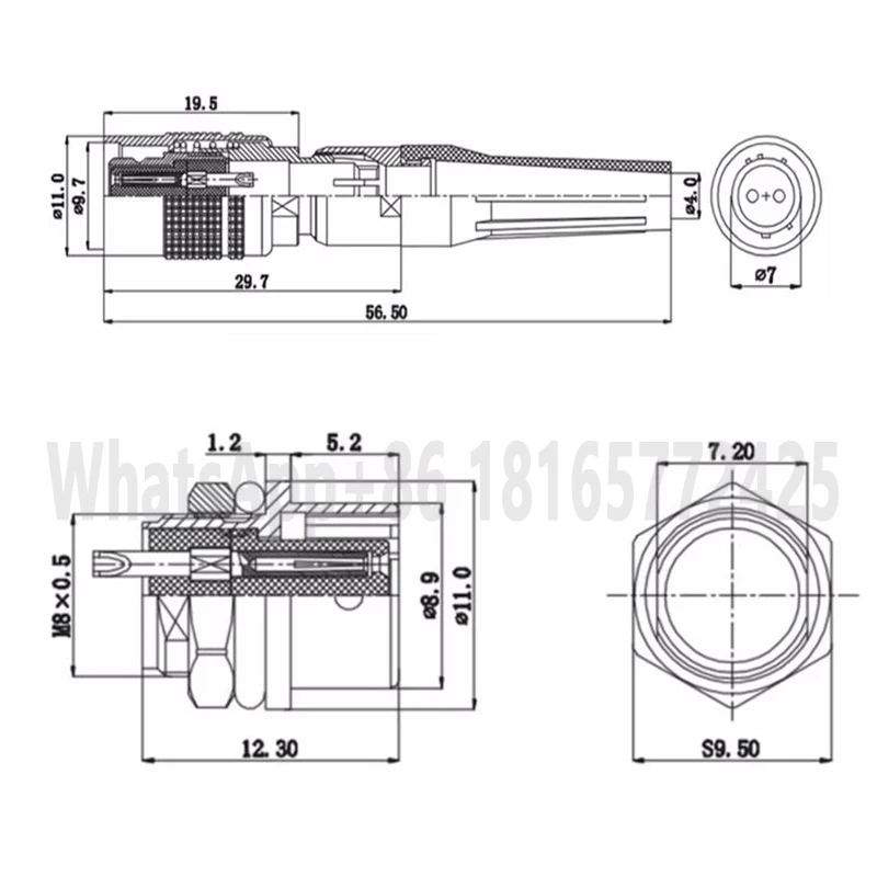 1PCS/5PCS Aviation plug socket YC8-2Pin, 3Pin, 4Pin, 5Pin, 6Pin，7pin male and female socket, push pull 8MM quick plug connector