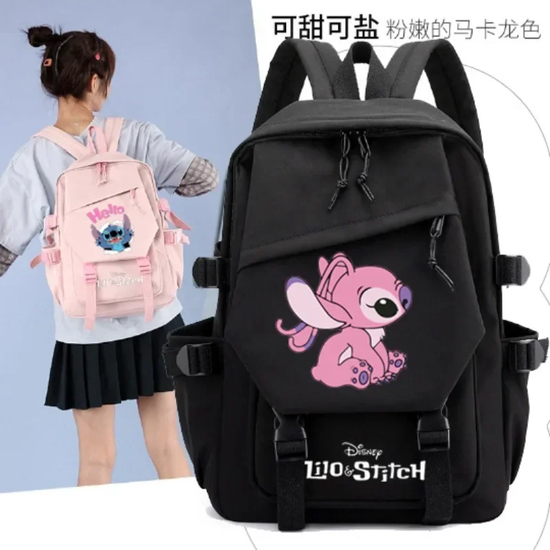 New Disney Lilo Stitch Women Bagpack Teenagers Travel Backpack Kawaii Boys Girls Kids School Book Bags High-capacity Backpack