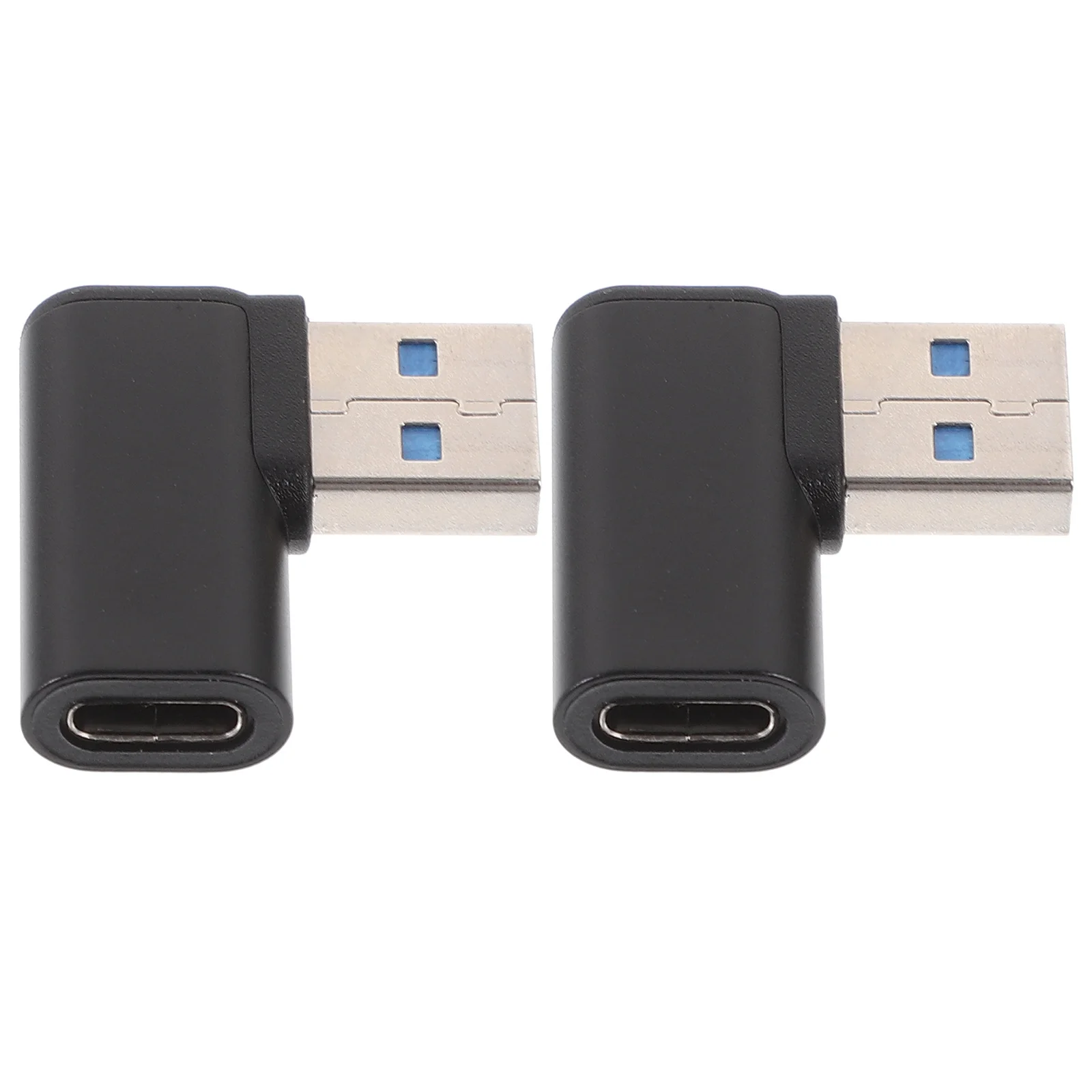 

2Pcs Type-C to USB Adapter USB 3.0 Right Angle Extender High-Speed Charging Data Transfer Compatible for Phones Tablets