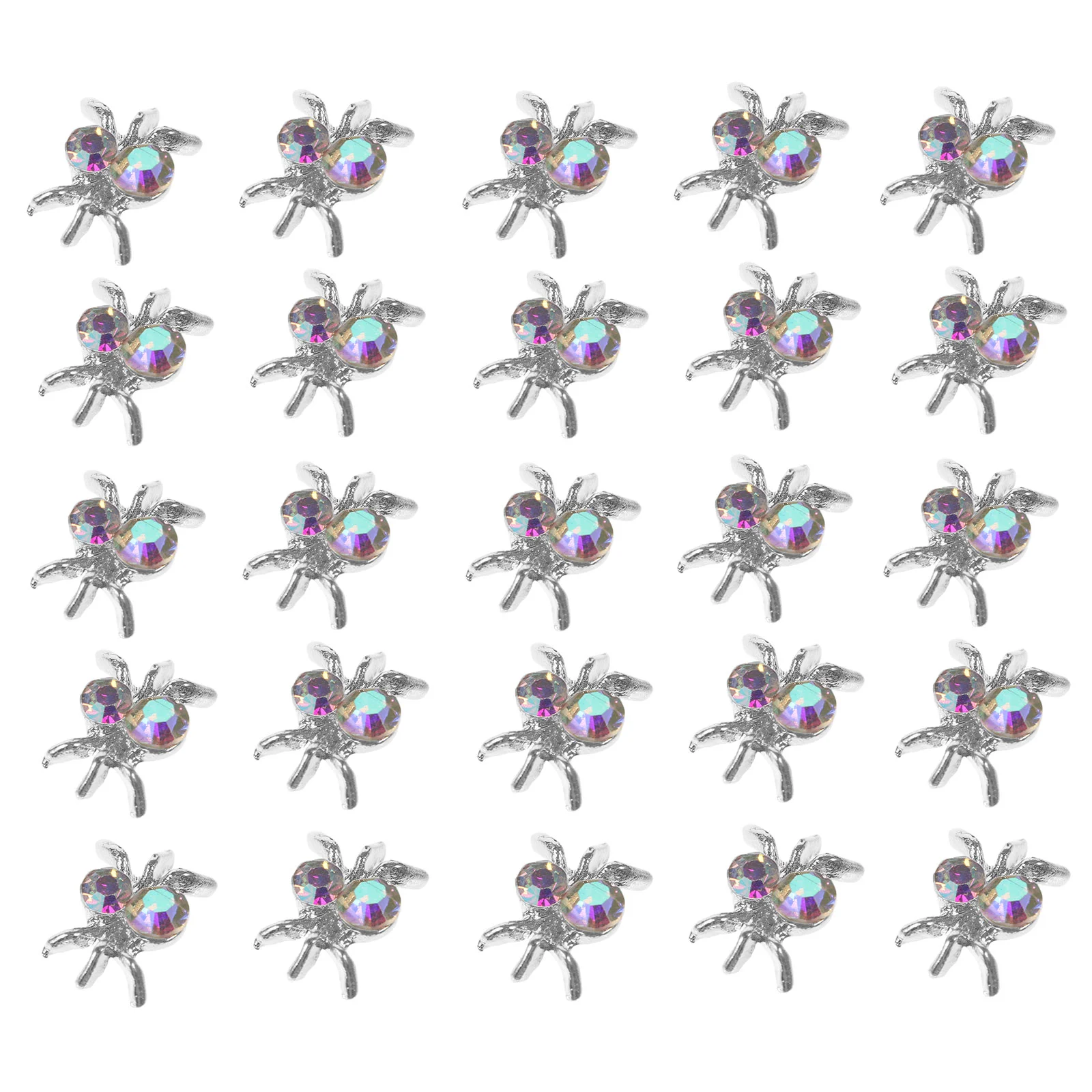 100 Pcs Spider Nail Jewelry Manicure Decors Ornament DIY Charms for Nails Halloween Decorations