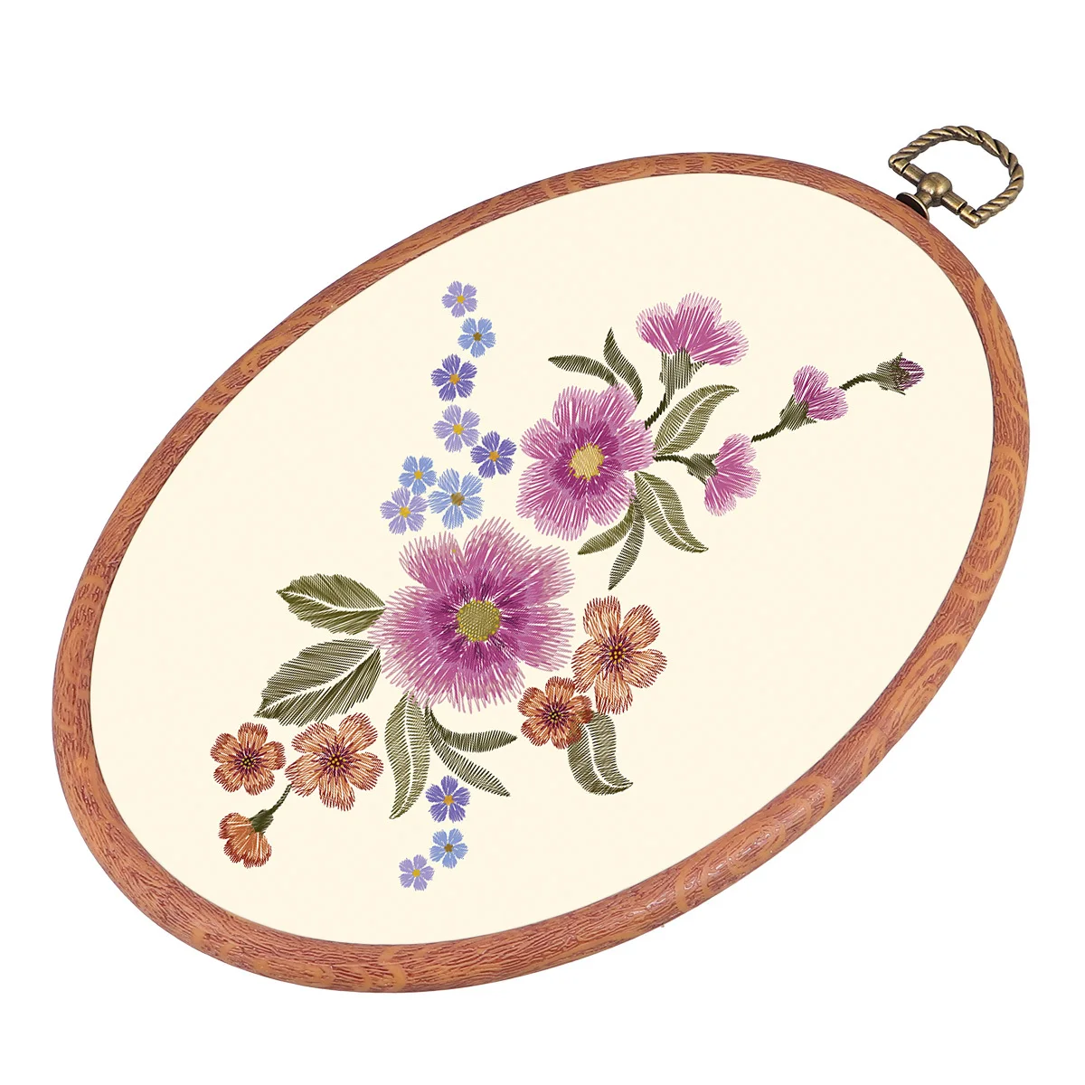 

3Pcs Imitated Wood Elliptical Embroidery Hoop Frame for DIY Craft Cross Stitch Sewing Fabric Fixing Tool Embroidery Hoop