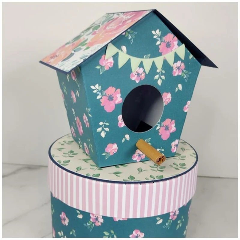 Birthday Christmas Beach Birds Hut Gift Box Pocket Metal Cutting Dies Set Scrapbooking Embossing Frame Card Craft Easter stamp
