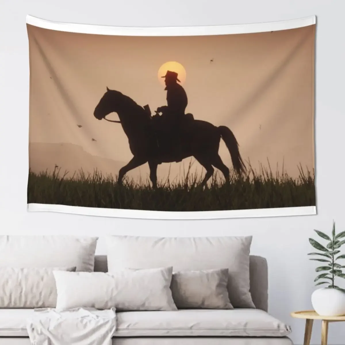 Arthur Morgan Strolling On A Horse Tapestry Living Room Decoration Wall Decor Hanging Wall Decorations Tapestry