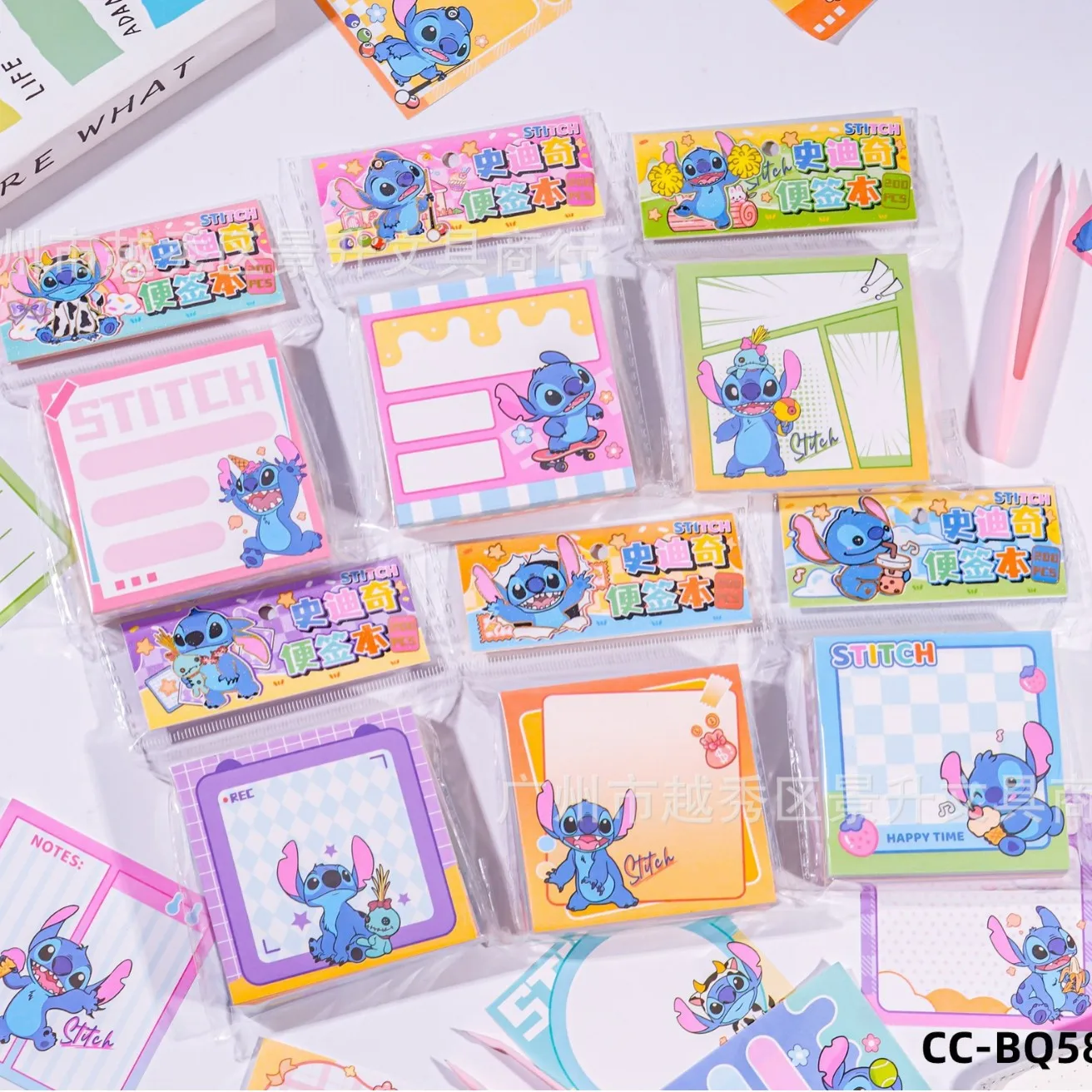 

1pack Sheets Cartoon Stitch Pull - Out Sticky Notes Drawer - Type Self-adhesive Memo Pad School Office Stationery