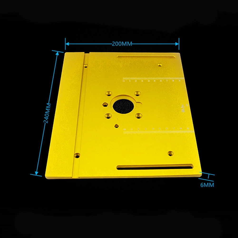 Router Tabela Inserir Placa Miter Gauge para Bancos De Madeira, Serra De Mesa, Aparador Multifuncional, Máquina De Gravura-Ouro