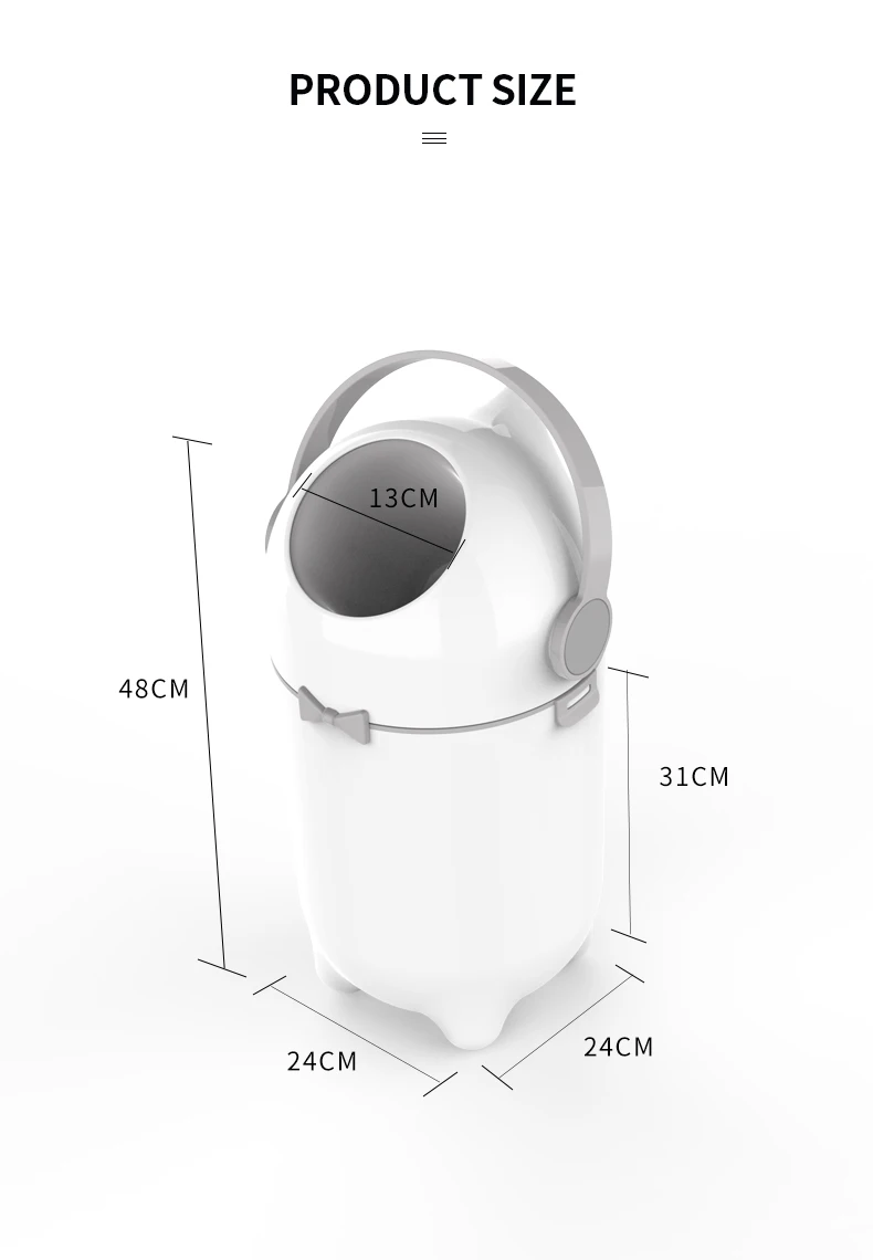 2025 Factory Creative Design Anti-odor Baby Trash Can Toilet Bedroom ABS  BABY Diaper Pail Waste Paper Storage Bin for Kids - AliExpress 1503