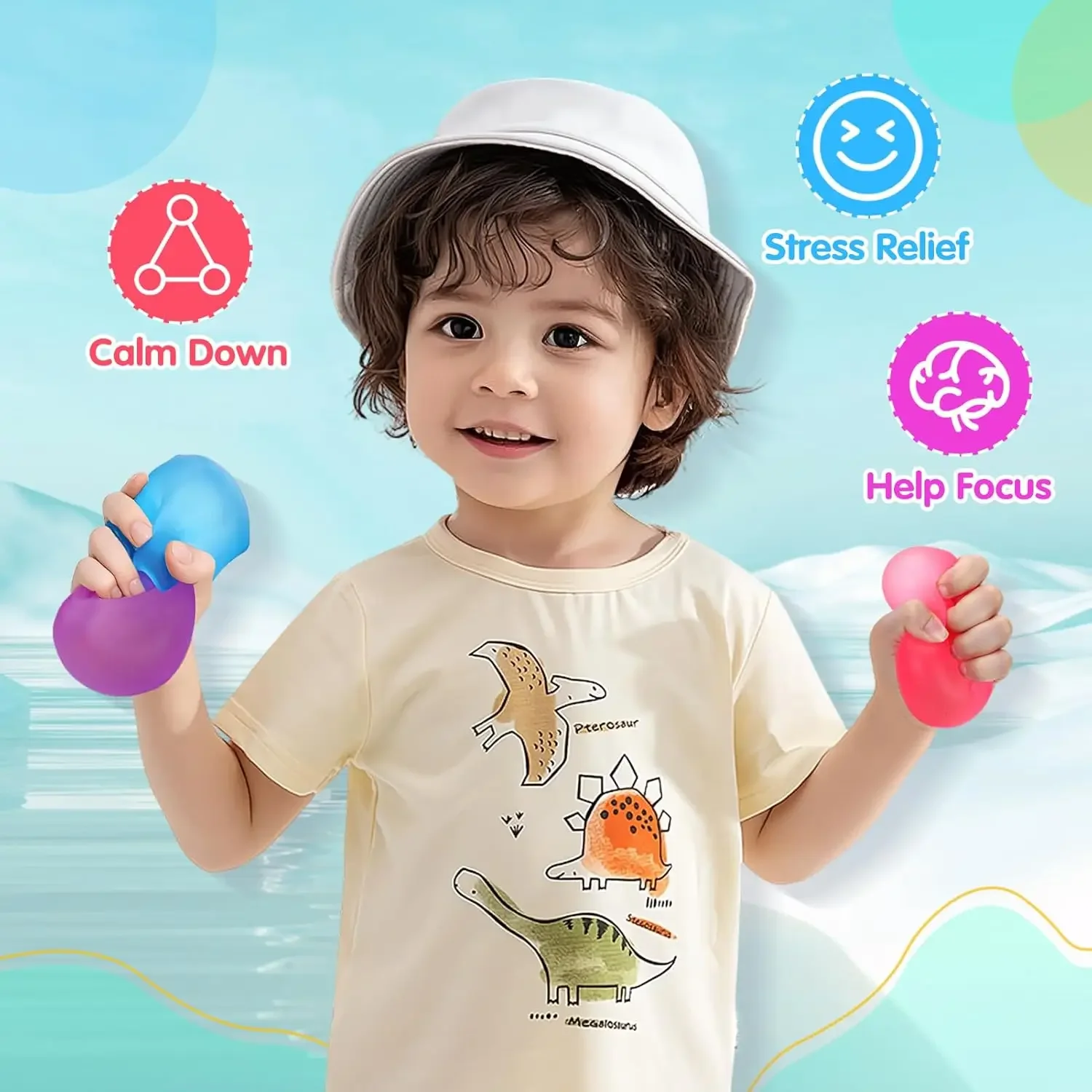 Stress Cube Squishy Fidget Toys per il rilassamento Riempito di gel ad alta densità Fidgets per giocattoli calmanti sensoriali in classe per bambini adulti