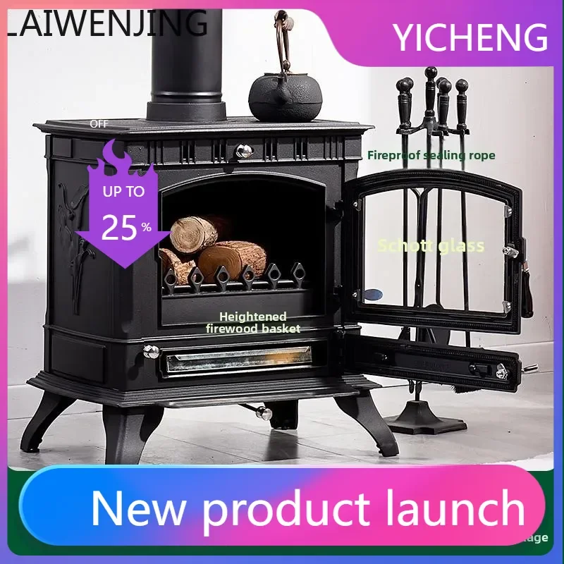 LYY  Fireplace European Style Home Wood-Burning Living Room Heating High-End Feel