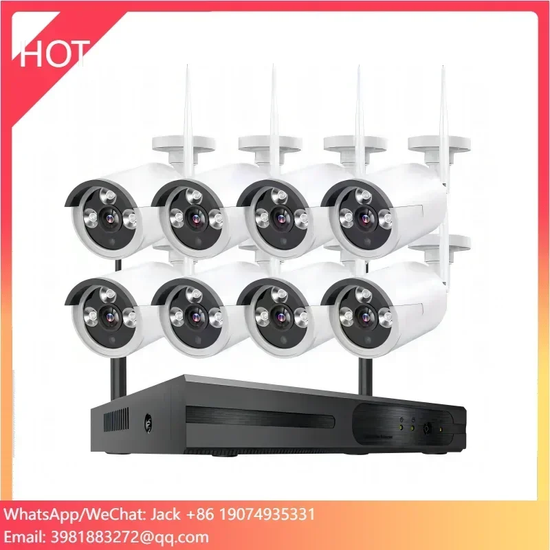 

8CH Wireless CCTV Kit 3MP NVR WIFI Security Camera System 8CH Outdoor Indoor Video Surveillance Network Camera Systems CCTV
