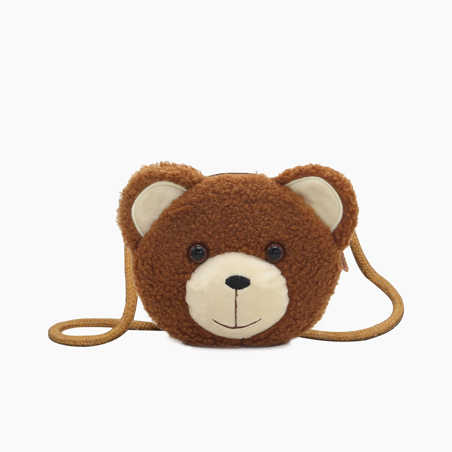 Cartoon Plush Crossbody Bag Cute Animal Bear Coin Wallet Boys and Girls Mini Shoulder Bag