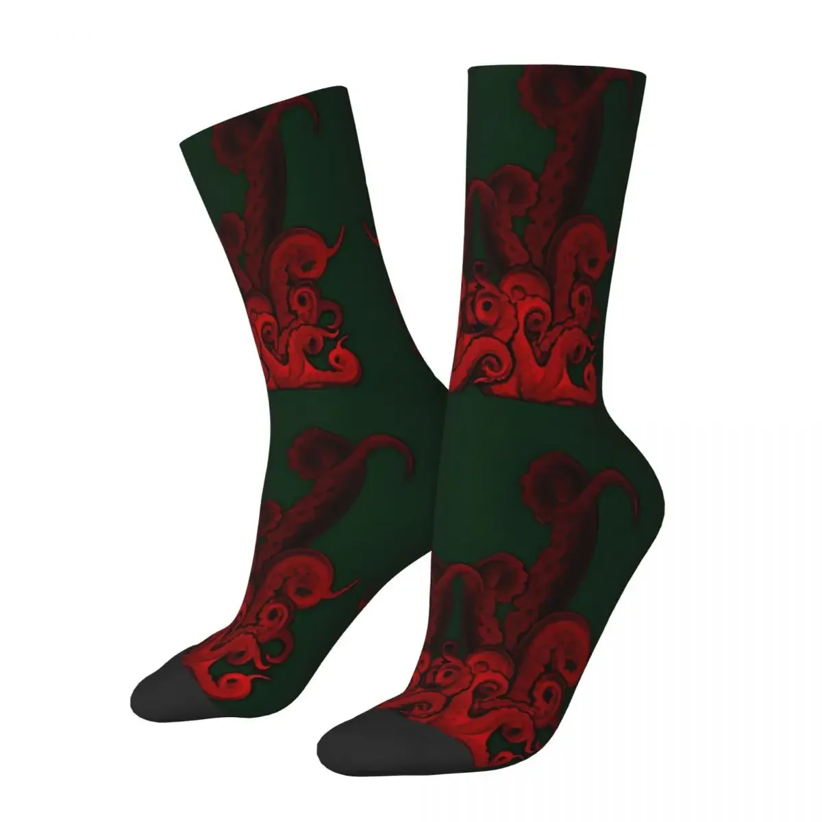 Chaussettes rétro Hip Hop Red Tide Elin pour hommes, Cthulhu Mythos, chaussettes unisexes Harajuku, chaussettes imprimées sans couture, chaussettes drôles Happy Crew, cadeau pour garçons