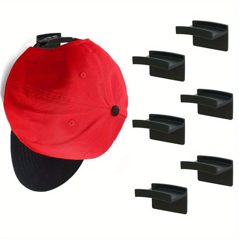 10pcs Heavy-Duty Adhesive Hat Hooks - No Drill Installation, Strong Hold Hat Hangers with Damage-Free Removal,