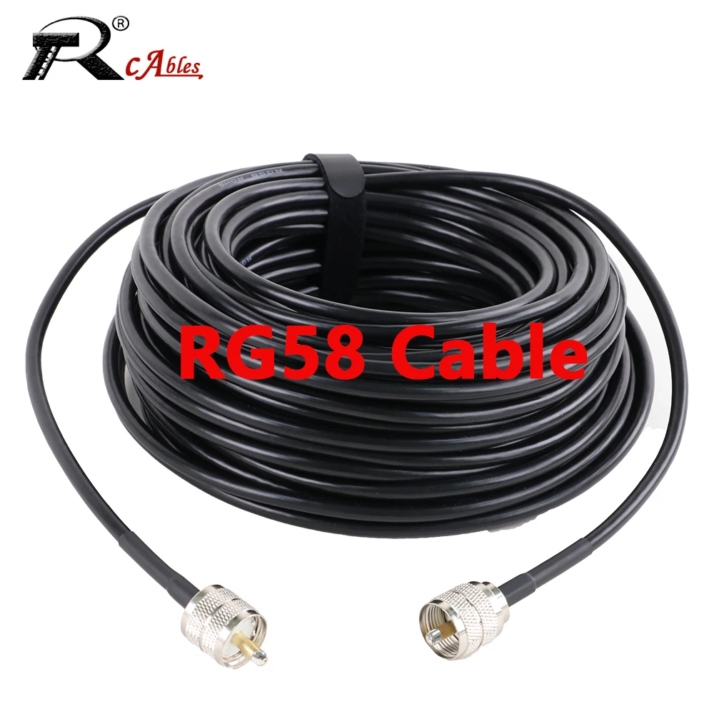 PL259 UHF Male SO239 UHF Female RF Coaxial Connector Bulkhead Extension Cord 50Ohm RG58 Cable for WIFI Antenna Pigtail Jumper