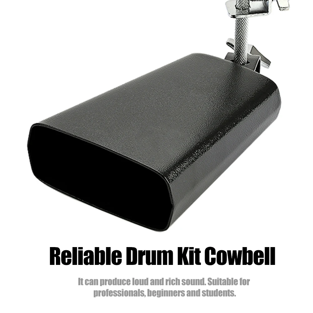 

s Metal Cow Bell Drum Kit Accessory Durable High End Loud Rich Sound Professional Beginner Simple Color Safe Replacement Part