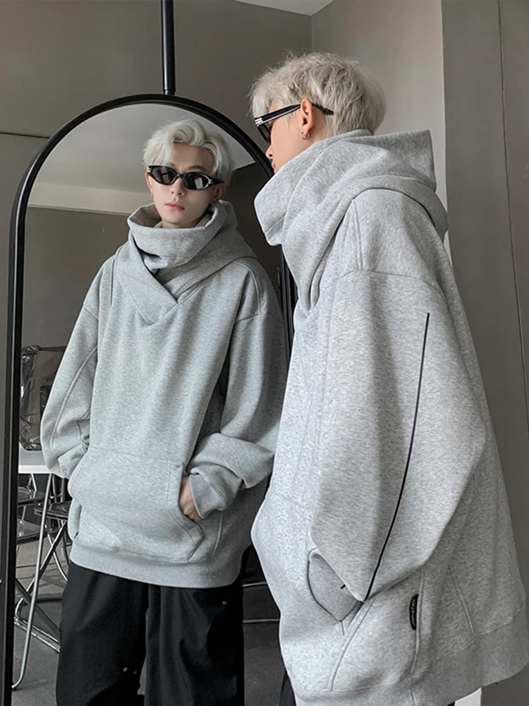 

Men's Hoodie Ninja Ne High Collar Heavyweight Hardwearing Cotton Polyester Blend Autumn Wear Casual Comfortable Fit Sweatirt