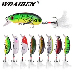 1 Pc Sinking Minnow Fishing Lure 6cm 10g Plastic Wobblers Artificial Hard Bait with 8# Feather Hooks for Pike Bass Crankbaits