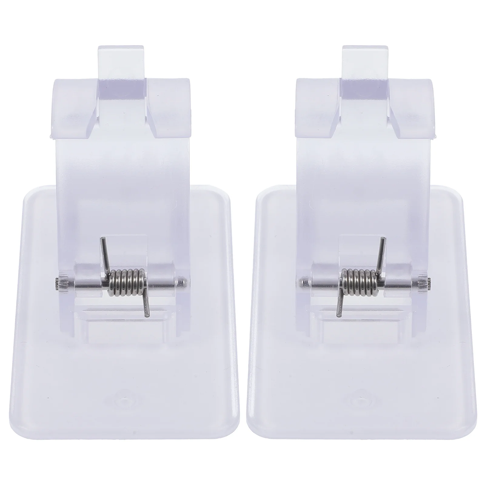 

2Pcs No Drill Curtain Rod Brackets Self Adhesive Plastic Curtain Rod Holders Hooks for Bedroom Bathroom Kitchen Use