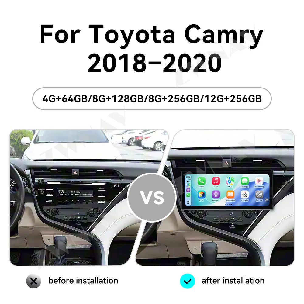 Car Interior Accessories For Toyota Camry 2018-2020 Android 15 15.8 Inch Car Gps Multimedia Player Radio Dvd Player Head Unit