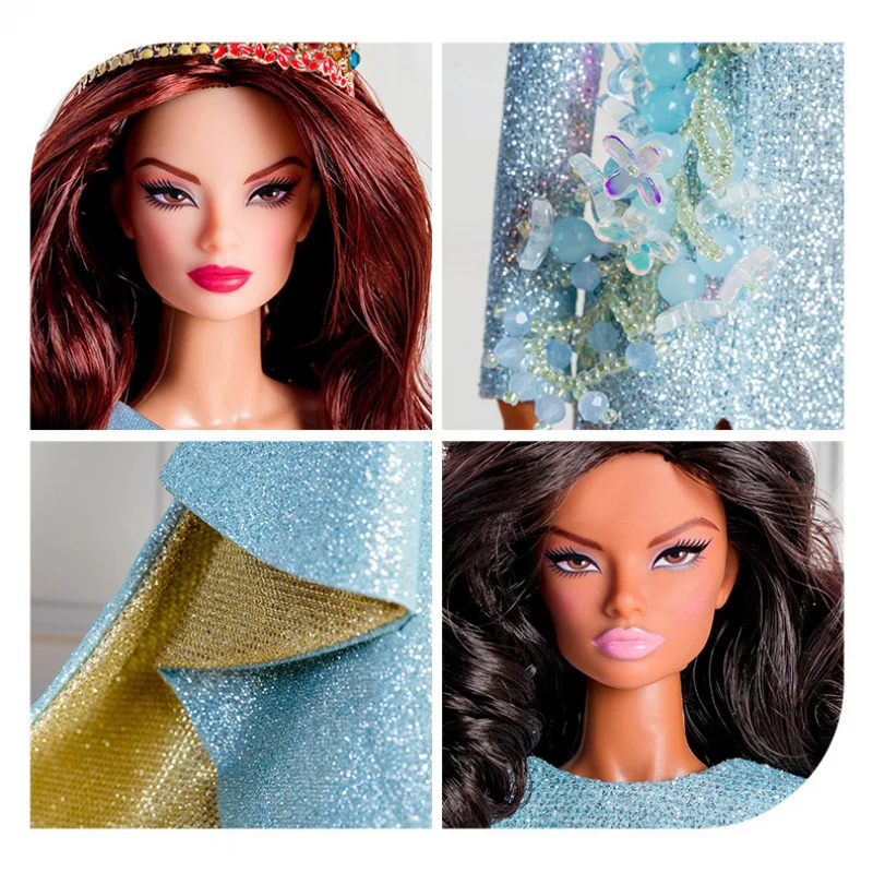 Vestito per vestiti per bambole da supermodelo da 32 cm Vestito di moda europea Serie Blue Dream Set Princess Girl Accessori per giocattoli fai da te Regalo da collezione