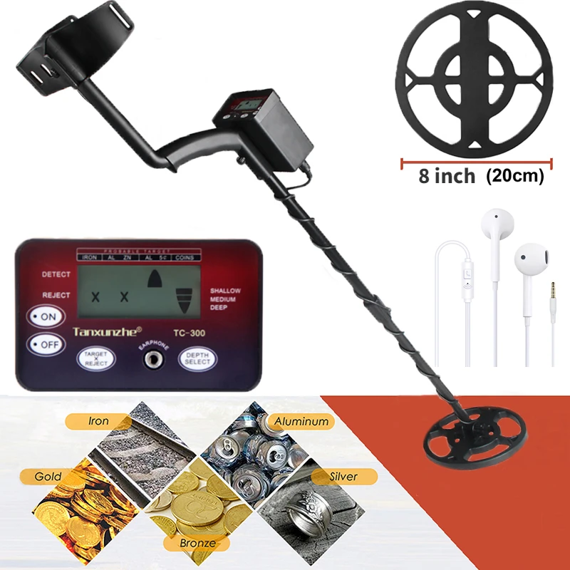 Hot sell Metal Detector Tanxunzhe TC300 Pinpointing Metal Detectors Underground depth Circuit Wire Gold Detector with headphones