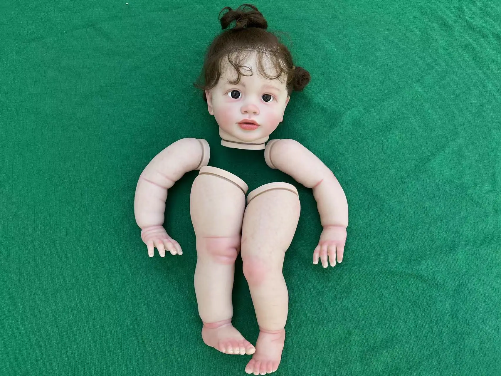 

FBBD Customized Limited Supply 26inch Reborn Baby Doll Pippa With Hand-Rooted Hair DIY Part With One Cloth BodyChristmas Gift