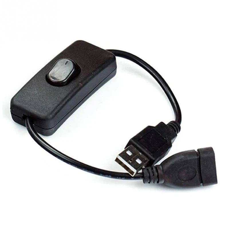 

28cm USB Cable with On/Off Switch, Male to Female USB Extension Inline Rocker Switch for Driving Recorder, LED Desk Lamp USB Fan