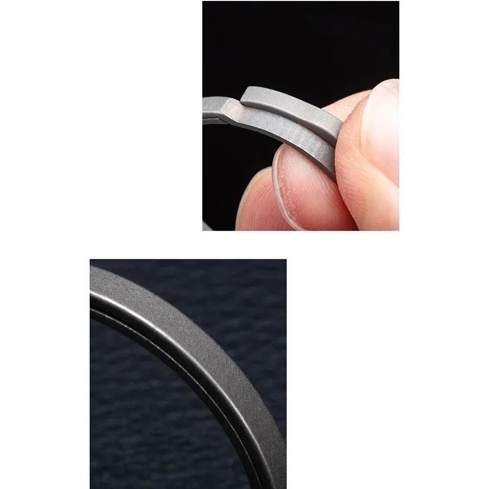 Titanium Alloy Key Ring Keychains Buckle Pendant Super Lightweight Car Keychain 20/26/33mm Key Ring Outdor Camping Accessories
