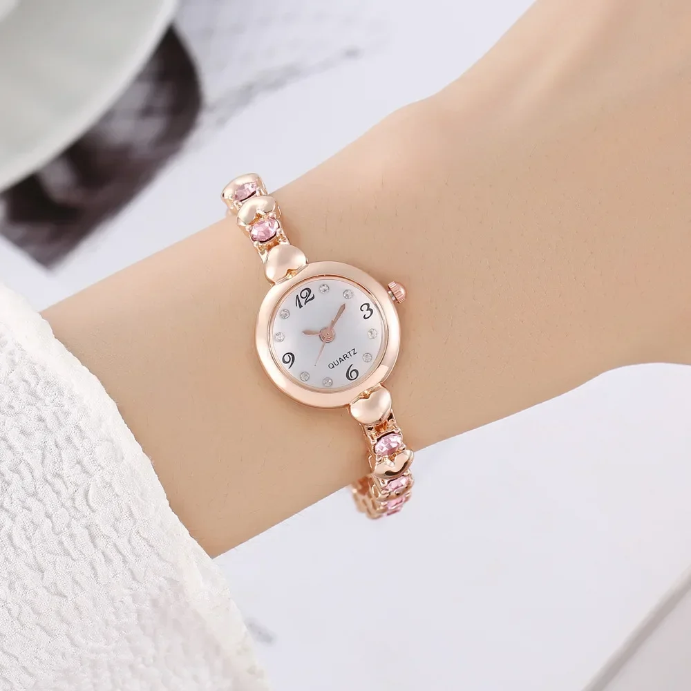 Female Bracelet Orologio Diamond Mini Dial Wristwatch Elegant Watch for Women Quartz Watches Gold Sliver Metal Band Ladies Reloj