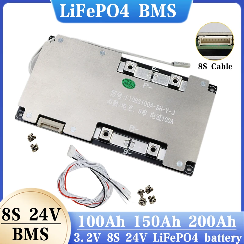 3.2V 100A 150A 200A LiFePo4 Batterie Smart Active BMS Balance 3.2V 4S 8S 105Ah 280Ah 320Ah 340Ah 360ah LiFePo4 battery smart BMS