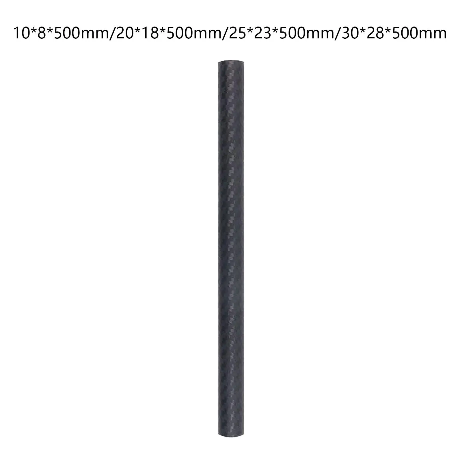 Tubo in fibra di carbonio Tubo in fibra di carbonio twill 3K Albero rotondo in fibra di carbonio ad alta resistenza da 500 mm, per bici quadricotte multicopter