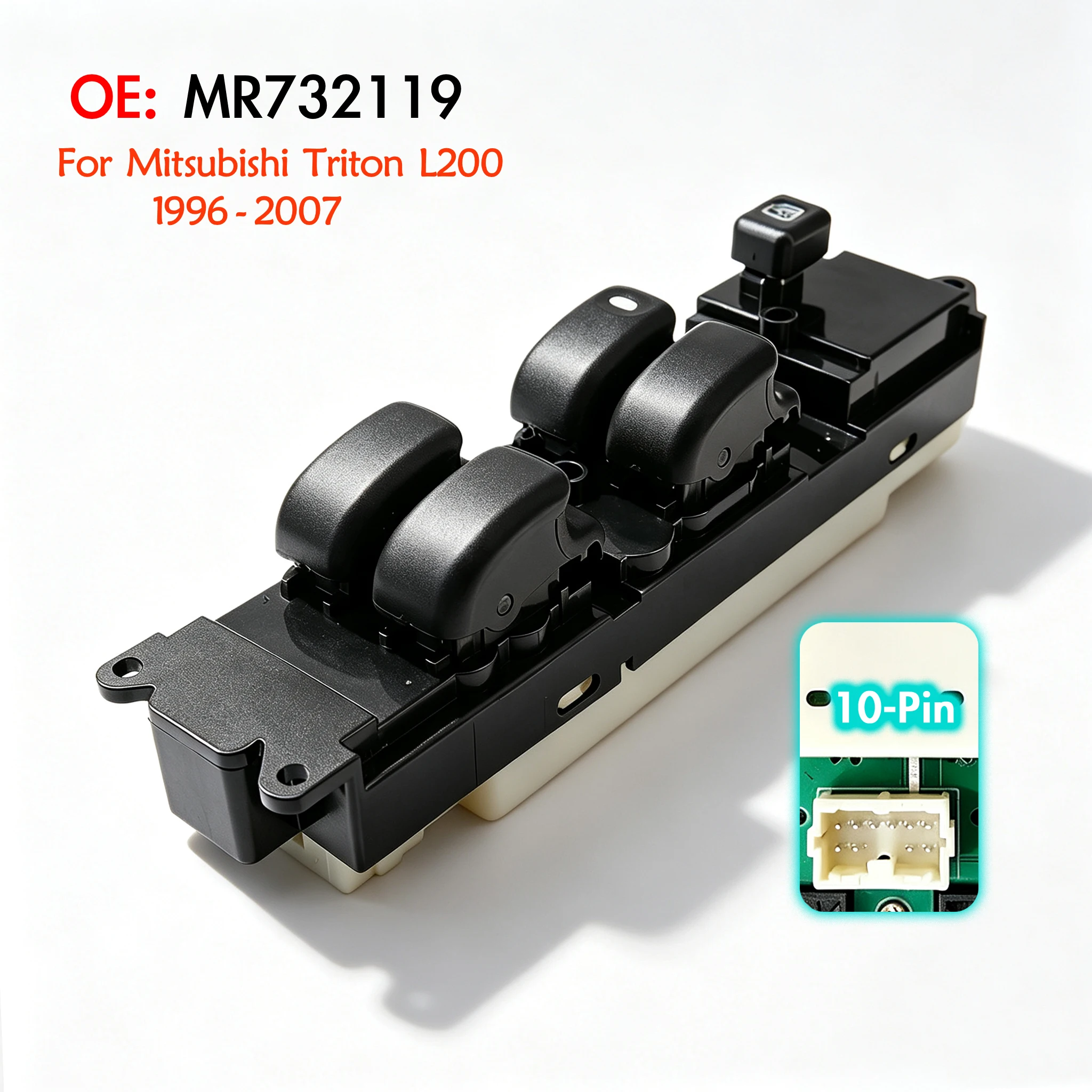 MR732119 For Mitsubishi Triton L200 1996-2007,Front Left Driver Side Electric Master Power Door Switch Lifter Control Button