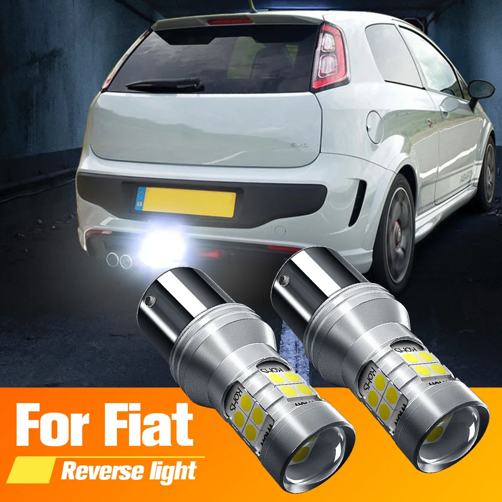 

2pcs LED Backup Light Blub Reverse Lamp P21W BA15S 1156 Canbus For Fiat Siena Sedici Bravo Croma Ducato Fiorino Grande Punto