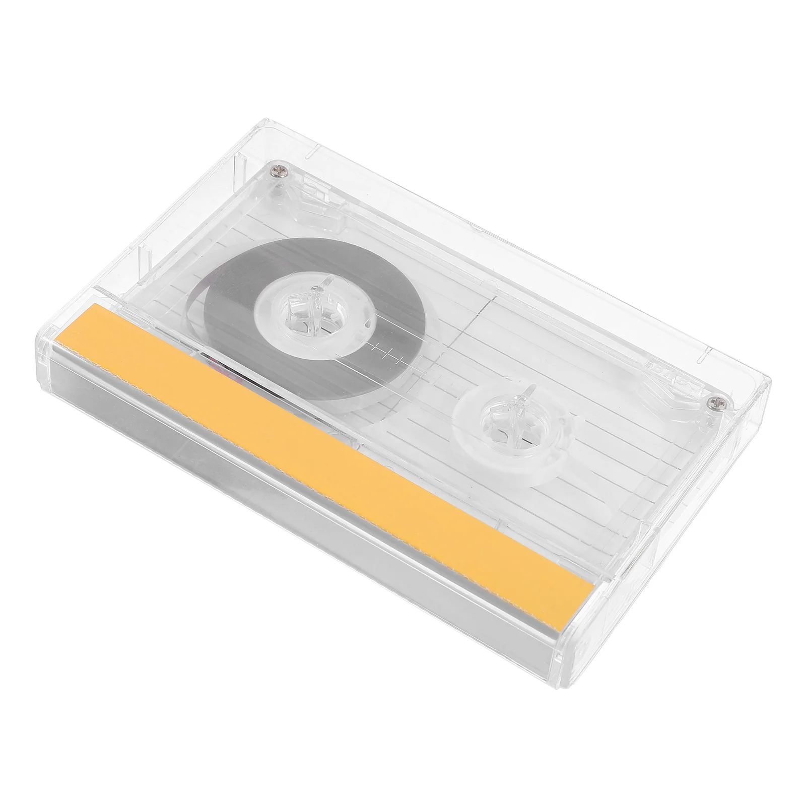 Adjustable Hand Drum Tape Blank Cassette Box Ornaments DIY Adornment Transparent Handcraft Accessory Vintage Office