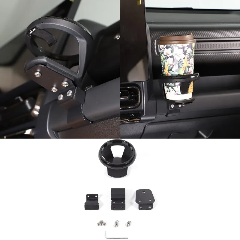 Carbon Steel  For 2023 2024 2025 Haval Raptor Passenger Dashboard Grab Handle with Extended Cup Holder Car Interior Accessories