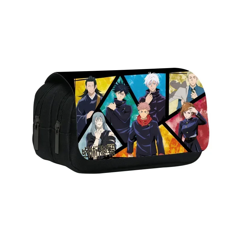 Anime Jujutsu Kaisen Yuji Itadori Gojo Satoru Pencil Cases Pen Bags Box Cosmetic Makeup Bag Kid Toys Christmas Birthday Gifts