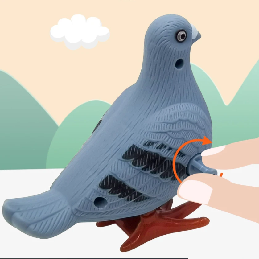 Mechanisch speelgoed klassieke lente springende duif, lente speelgoed kindercadeau willekeurige kleur geschikt voor kinderen