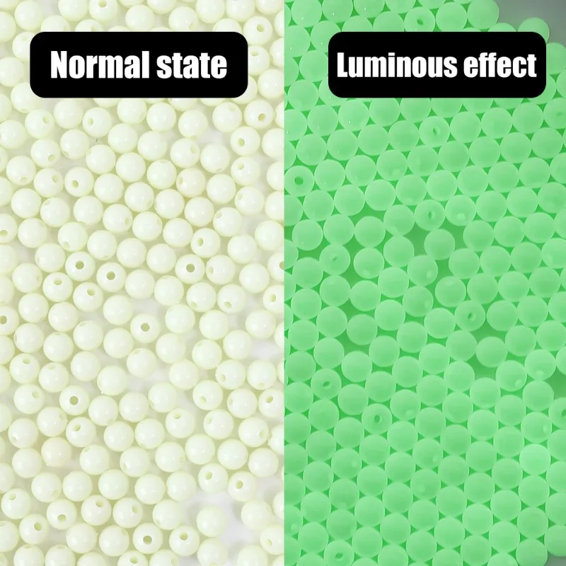 مضيئة الخرز الصيد الفضاء الفاصوليا 4 مللي متر 5 مللي متر 6 مللي متر 8 مللي متر لينة المطاط إغراء ضوء متوهجة تعويم كرات لأدوات الصيد في الهواء الطلق