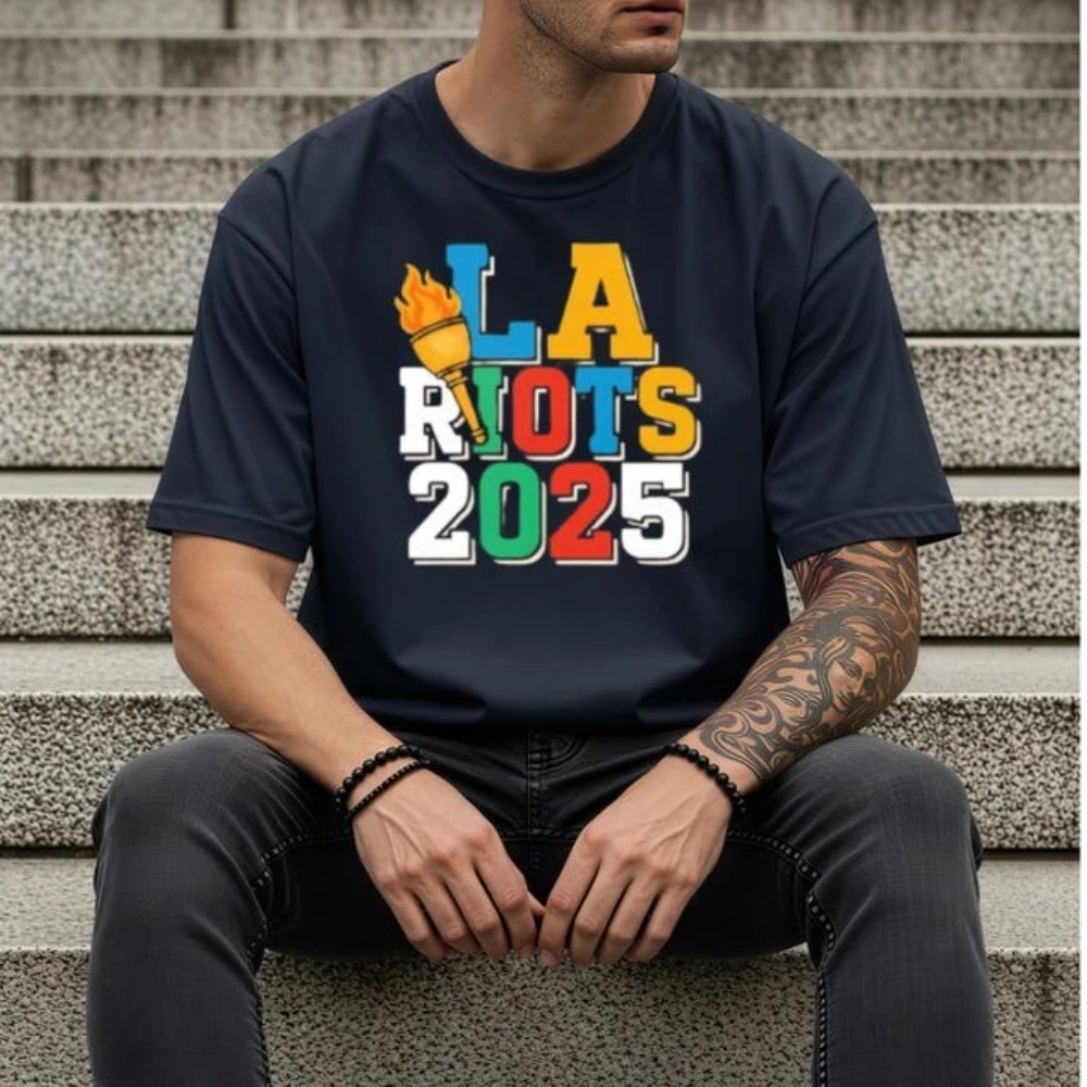 ‌ تي شيرت حقوق المهاجر لوس أنجلوس 2025 احتجاج تي شيرت الوحدة فوق الخوف العدالة الاجتماعية حياة سوداء مهمة BLM ملابس حقوق الإنسان