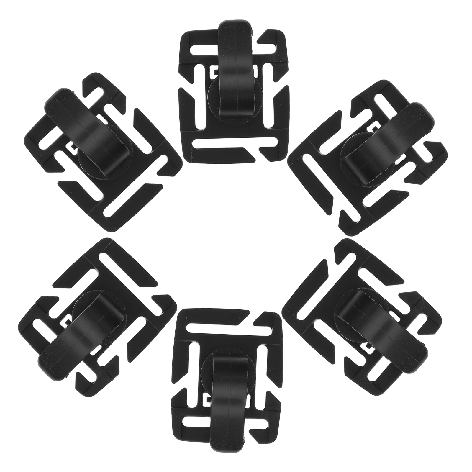 

6pcs Black Water Bladder Tube Clip Rotatable Hydration Hose Clamp For Hydration Packs Outdoor Camping Hiking Backpack