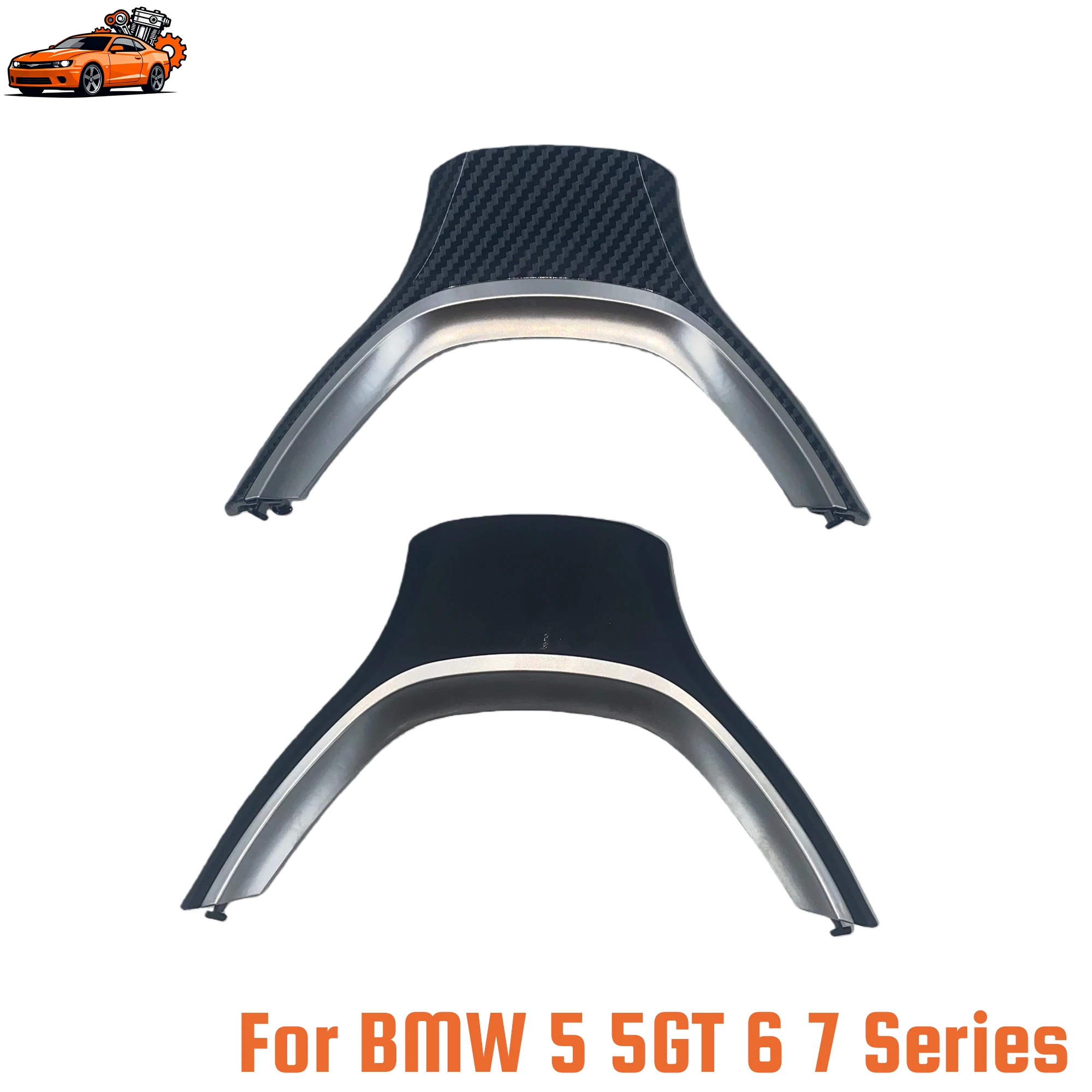 Auto Lenkrad Abdeckung Carbon Faser Panel Trim Für BMW 5 5GT 6 7 Serie F10 F11 F01 F02 F12 F13 f06 F07 2009-2011 2012 2013