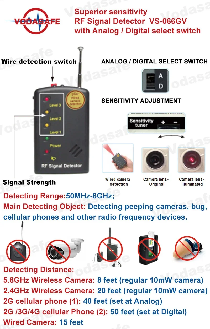 Hot sale mini signal detector hotel anti-snooping camera detector privacy protector