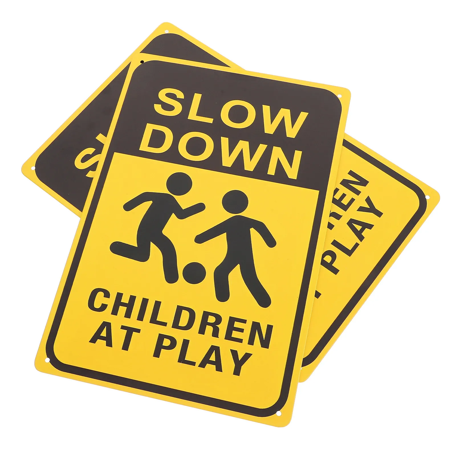 

2 шт. Детские знаки безопасности для игр на улице, металлические предупреждающие знаки «Осторожно», для улиц, дворов, приусадебных участков, знаки оповещения о дорожном движении, знаки осторожности